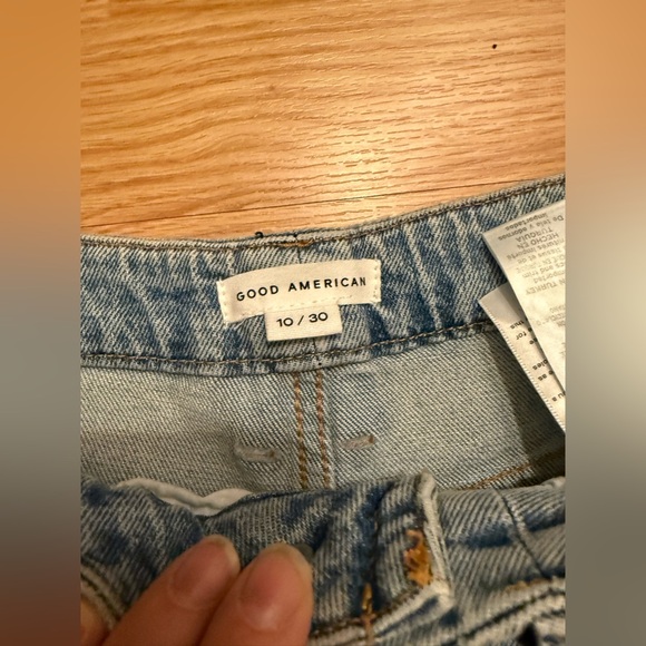 Good American Women's Side Slit Good Boy Jeans in INDIGO Size 10 Style:GBIS235T - Picture 7 of 10